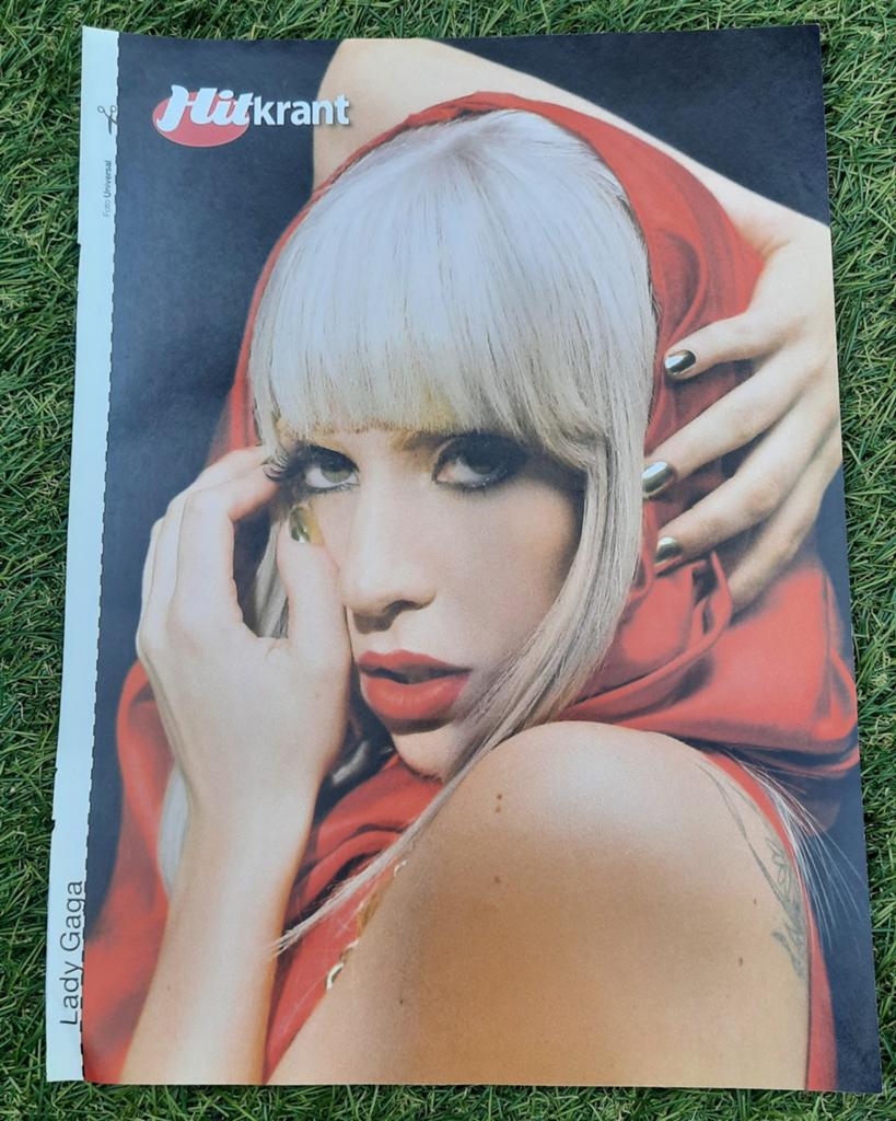 Poster A4 Hitkrant 2009 Lady Gaga / Jason Mraz, A4 of kleiner, Ophalen of Verzenden, Muziek, Rechthoekig Staand
