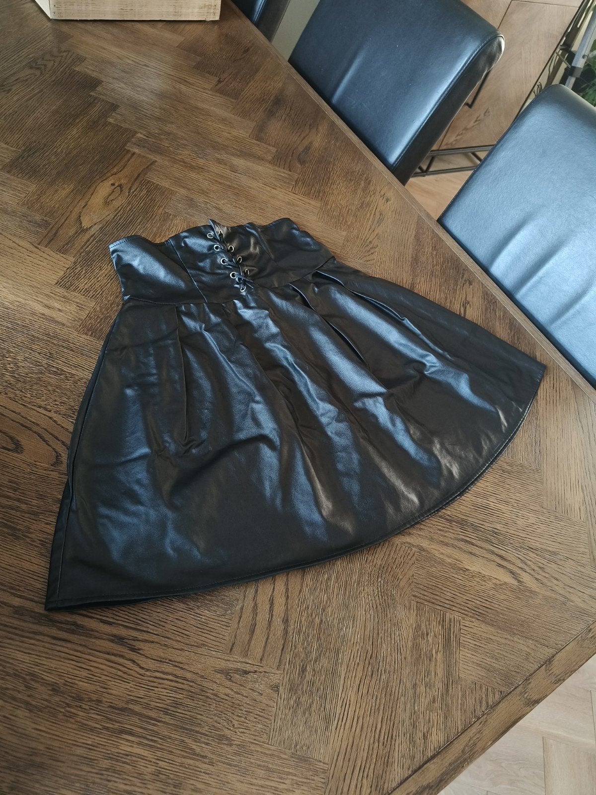 Nieuw nep leren rokje zwart maat S, Zwart, Ophalen of Verzenden, Zo goed als nieuw, Maat 36 (S)