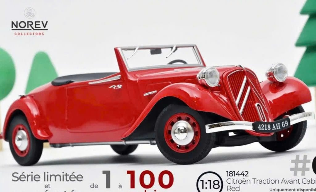 Citroen Traction Cabrio 11B 1939 1/18 LIM. ED NOREV 181442, Verzenden, Nieuw, Auto, Norev