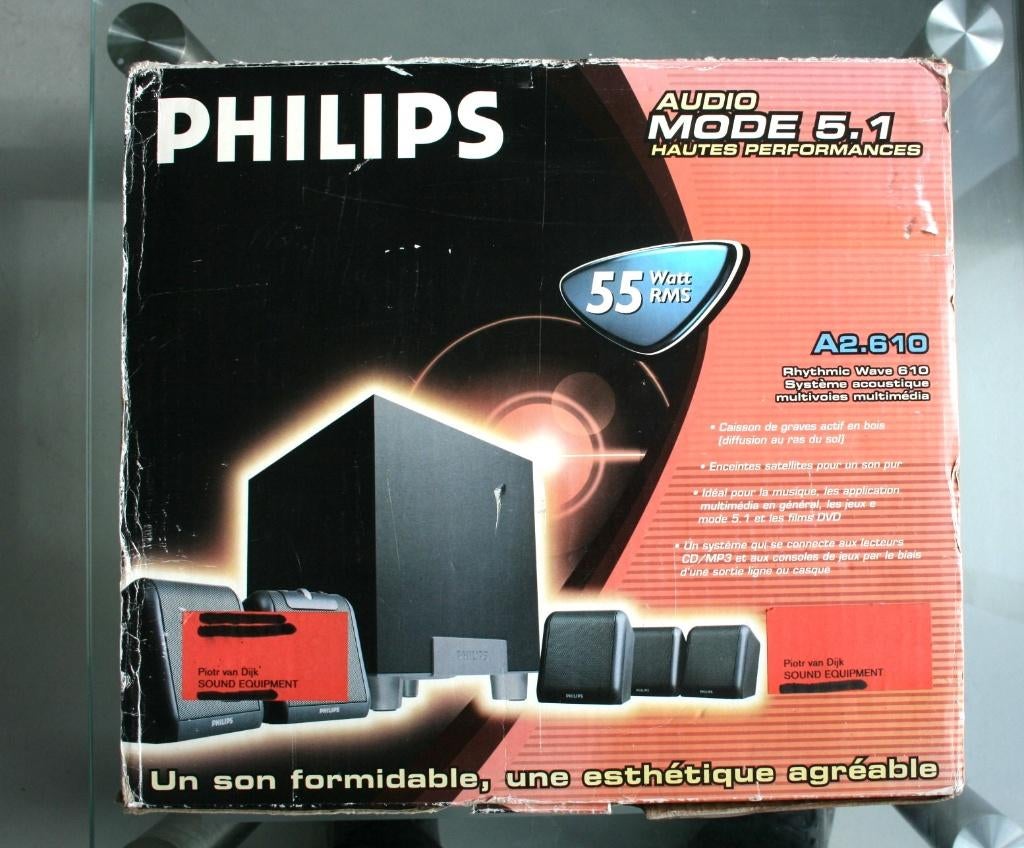 PHilips 5.1 micro sound system, Ophalen, Philips, Gebruikt, Minder dan 60 watt