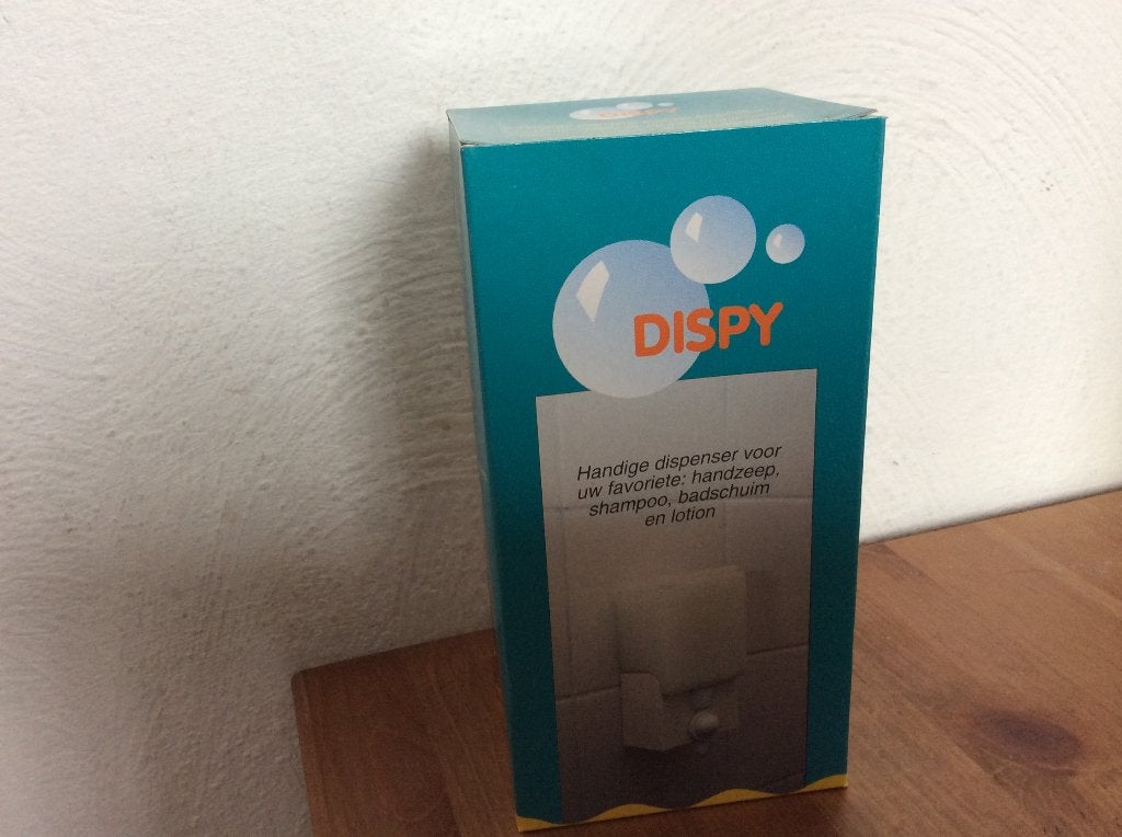 Dispy zeep/shampoo/lotion dispenser. nieuw, Ophalen of Verzenden, Nieuw, Wit, Zeepdispenser/zeepbakje