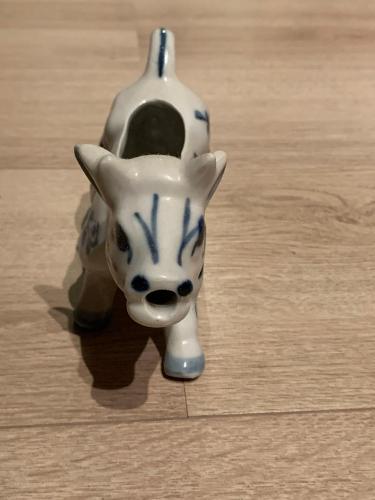 Handgeschilderde Delfts Blauwe Koe Melkkan, Antiek en Kunst, Ophalen of Verzenden