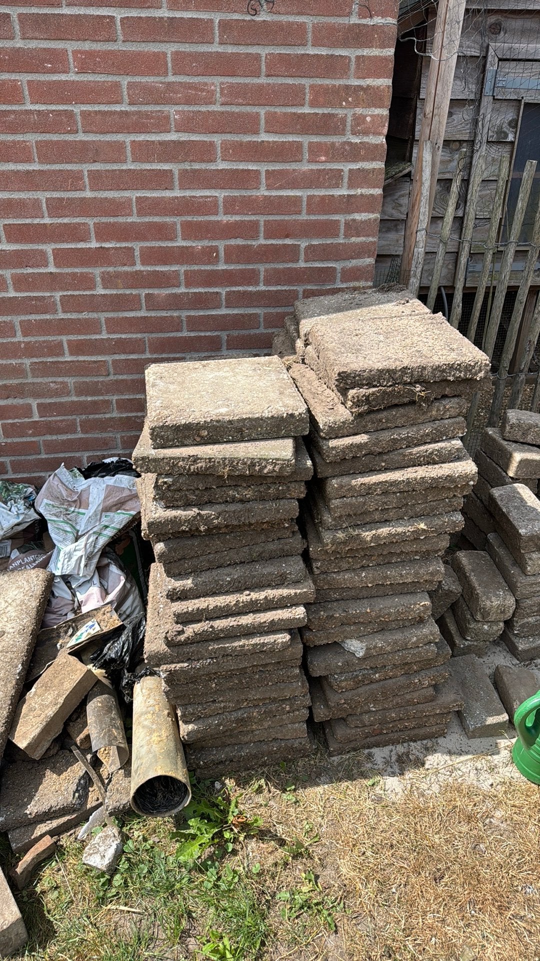 85 tegels 30x30, Tuin en Terras, Tegels en Klinkers, Ophalen, Gebruikt, Beton, Terrastegels
