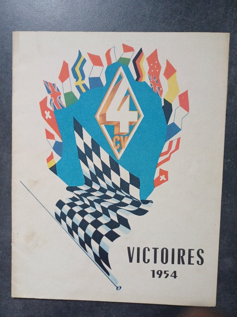 Renault 4CV 'Victoires' brochure uit 1954, Ophalen of Verzenden, Zo goed als nieuw, Renault