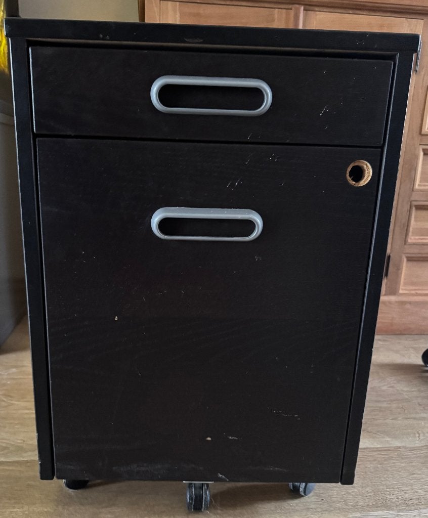 IKEA GALANT ladeblok op wielen (zwartbruin) 3 laden, Minder dan 50 cm, Gebruikt, 3 of 4 laden, Minder dan 100 cm