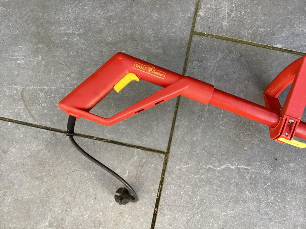 Wolf Garten Elektrische Grastrimmer - Gebruikt, Tuin en Terras, Grasmaaiers, Ophalen, Cirkelmaaier, Gebruikt, Elektrische grasmaaier