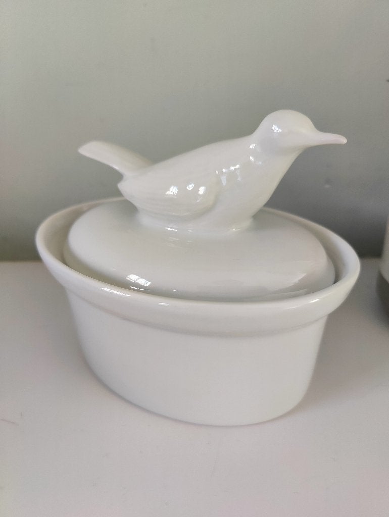 Apilco France Porcelaine a Feu patépot vogel, Huis en Inrichting, Keuken | Servies, Overige typen, Ophalen of Verzenden, Overige stijlen