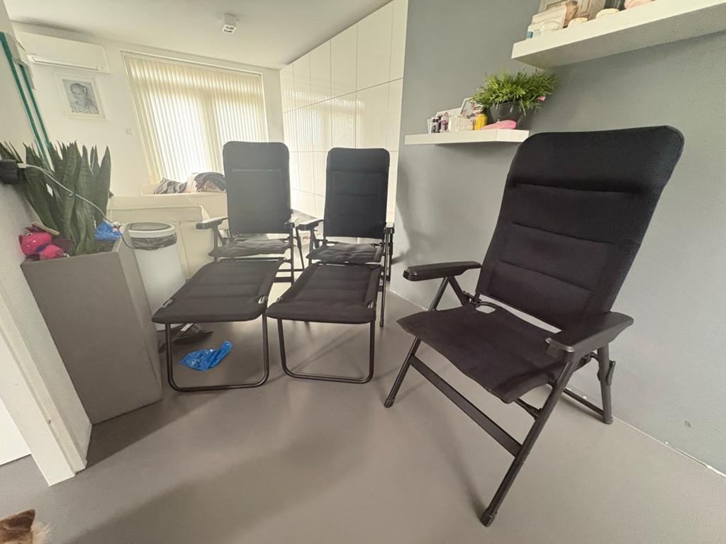 3x Travellife Barletta campingstoelen met 2 voetensteunen, Caravans en Kamperen, Kampeermeubelen, Ophalen of Verzenden, Gebruikt