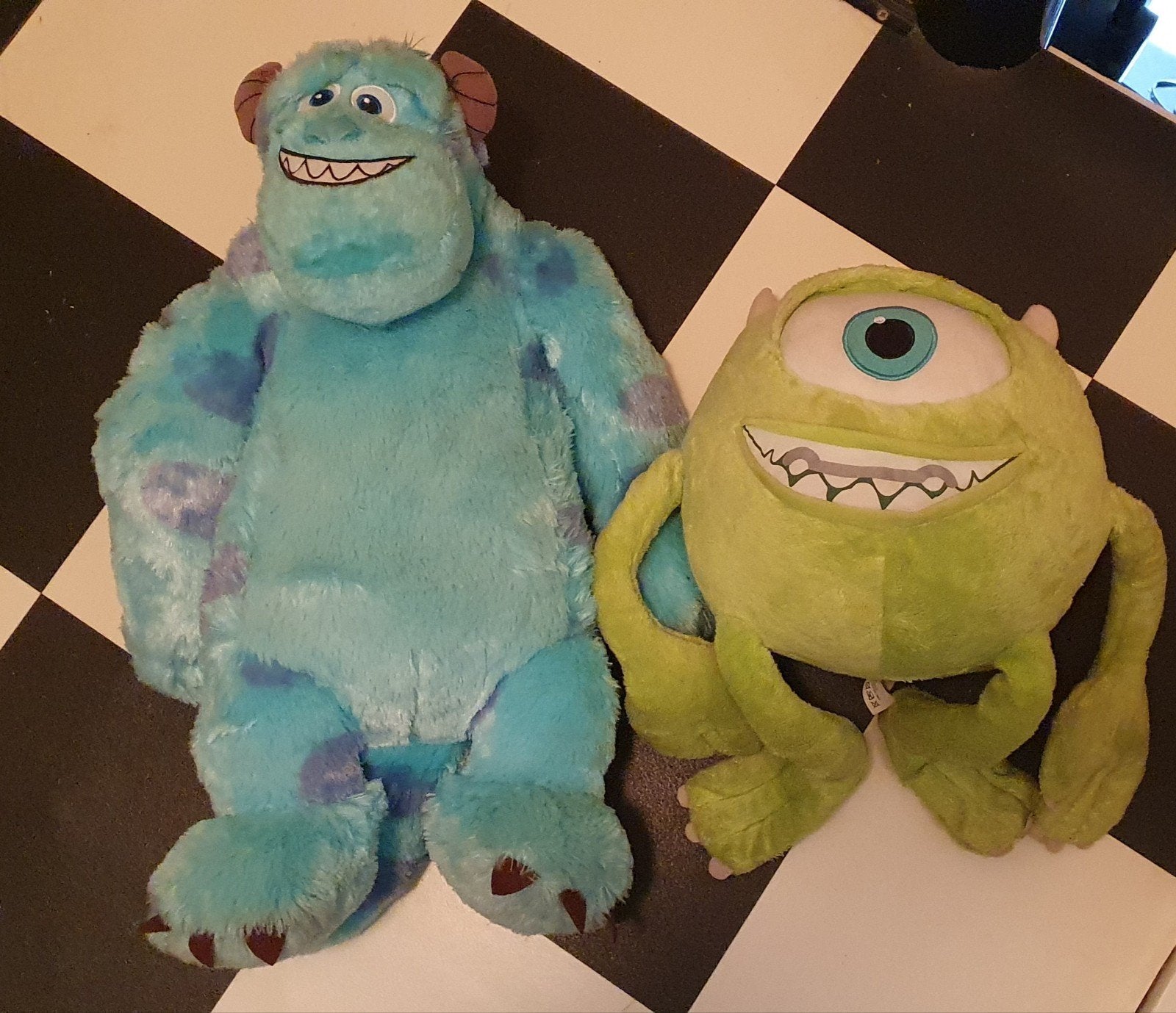Pluche knuffels Sully en Mike van Monsters Inc, Overige typen, Ophalen of Verzenden, Met label, Disney