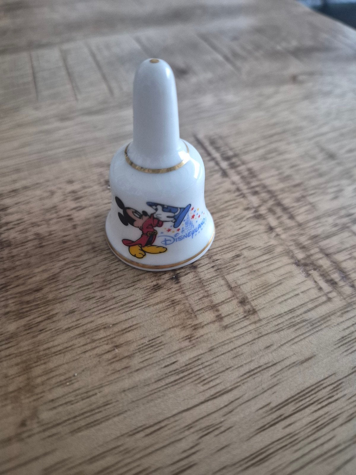 Vintage Euro Disney Porseleinen Belletje - Sorcerer Mickey (, Ophalen of Verzenden, Mickey Mouse, Beeldje of Figuurtje