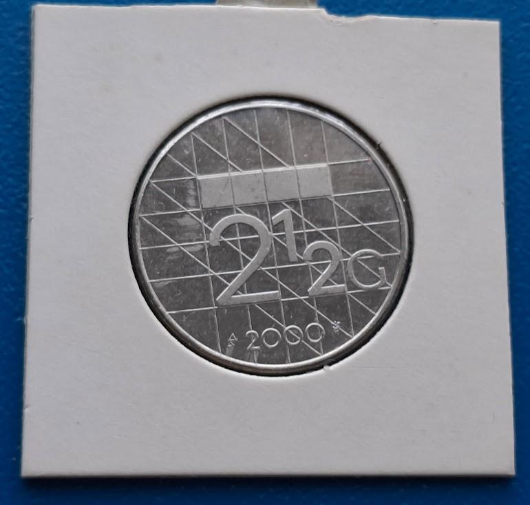 2 1/2 gulden 2000 - Beatrix in munthouder, Verzenden, Koningin Beatrix, 2½ gulden, Losse munt