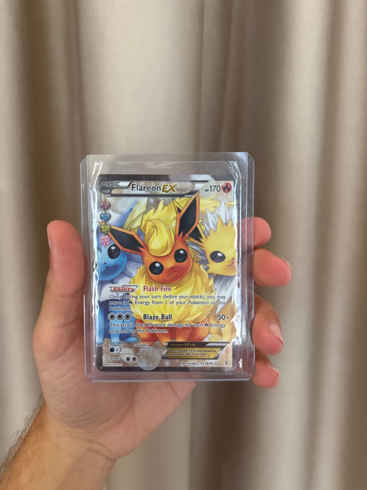Pokémon Flareon EX RC28/RC32, Ophalen of Verzenden, Nieuw, Losse kaart