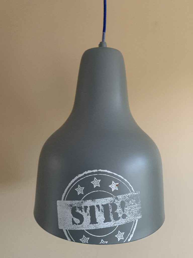 Stoere metalen hanglamp, Ophalen, Hanglamp, Zo goed als nieuw, 45 cm