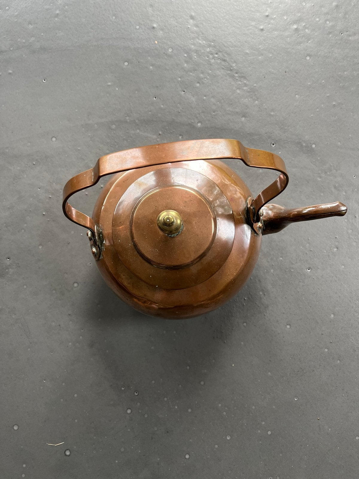 Antieke koperen theeketel met handvat, Antiek en Kunst, Ophalen of Verzenden, Koper