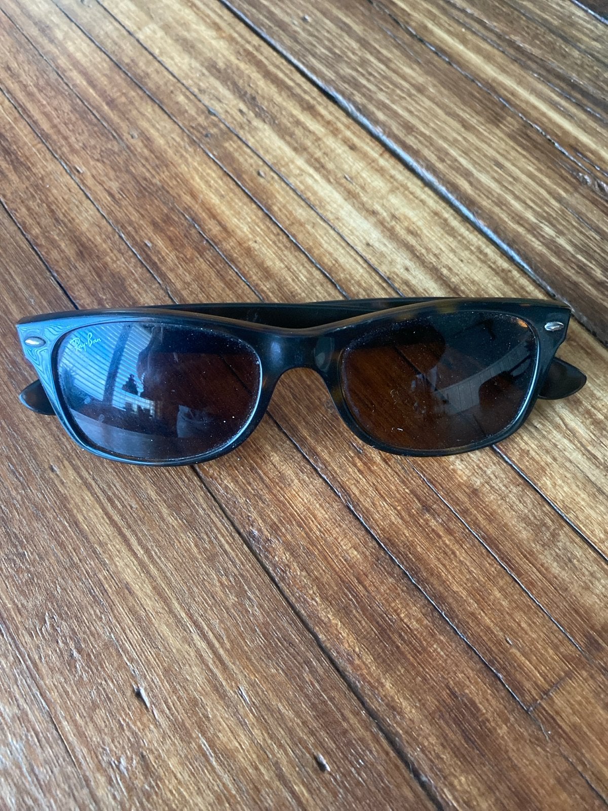 Ray-Ban Wayfarer zonnebril - Bruin schildpad, Gebruikt, Zonnebril, Bruin, Ophalen of Verzenden