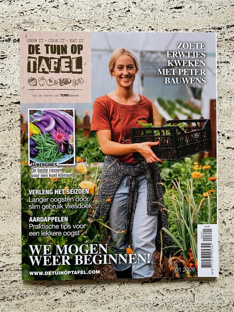 De tuin op tafel editie 1/2026 moestuin magazine, Ophalen of Verzenden, Zo goed als nieuw