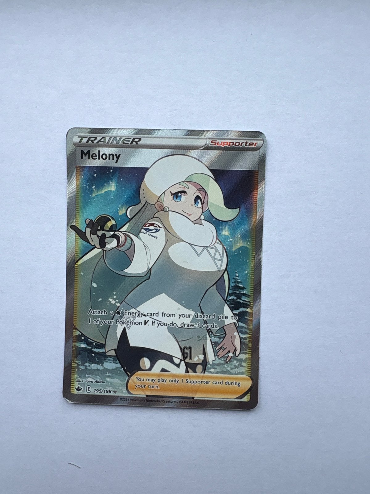 Melony Full Art Trainer Kaart (Pokémon TCG Chilling Reign), Ophalen of Verzenden, Zo goed als nieuw, Losse kaart
