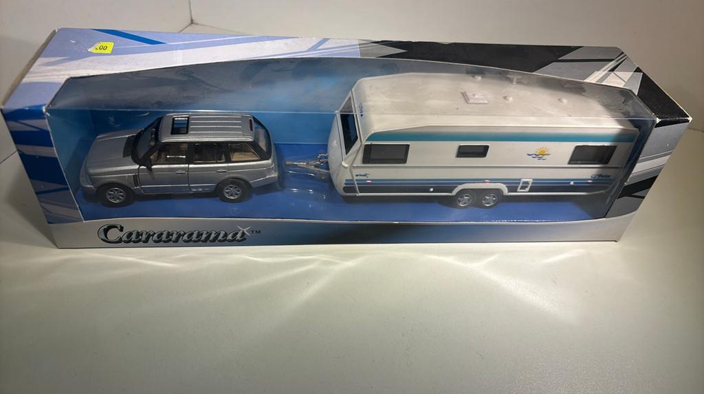 Rang rover + Caravan cararama 1.43, Hobby en Vrije tijd, Modelauto's | 1:43, Overige merken, Auto, Ophalen of Verzenden, A