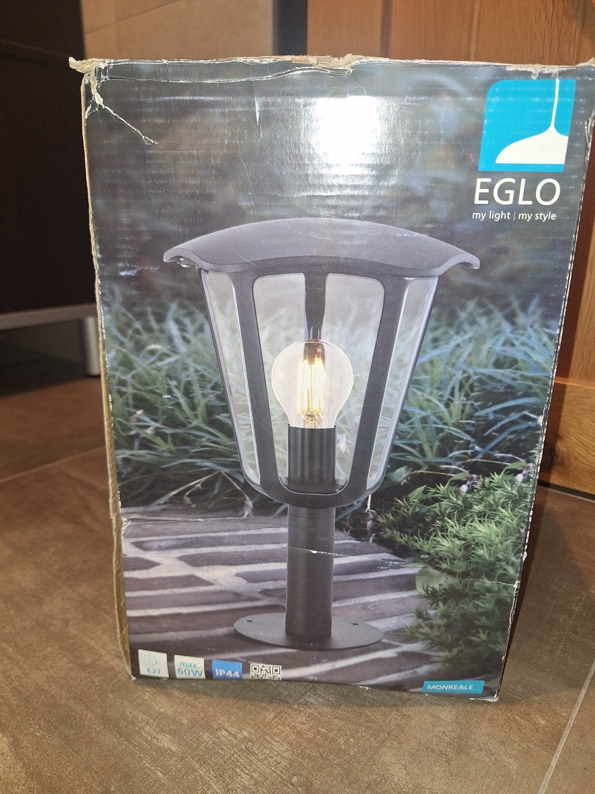 EGLO Monreale Buitenlamp - Max 60W E27 - IP44, Overige materialen, Minder dan 50 watt, Staande lamp, Nieuw