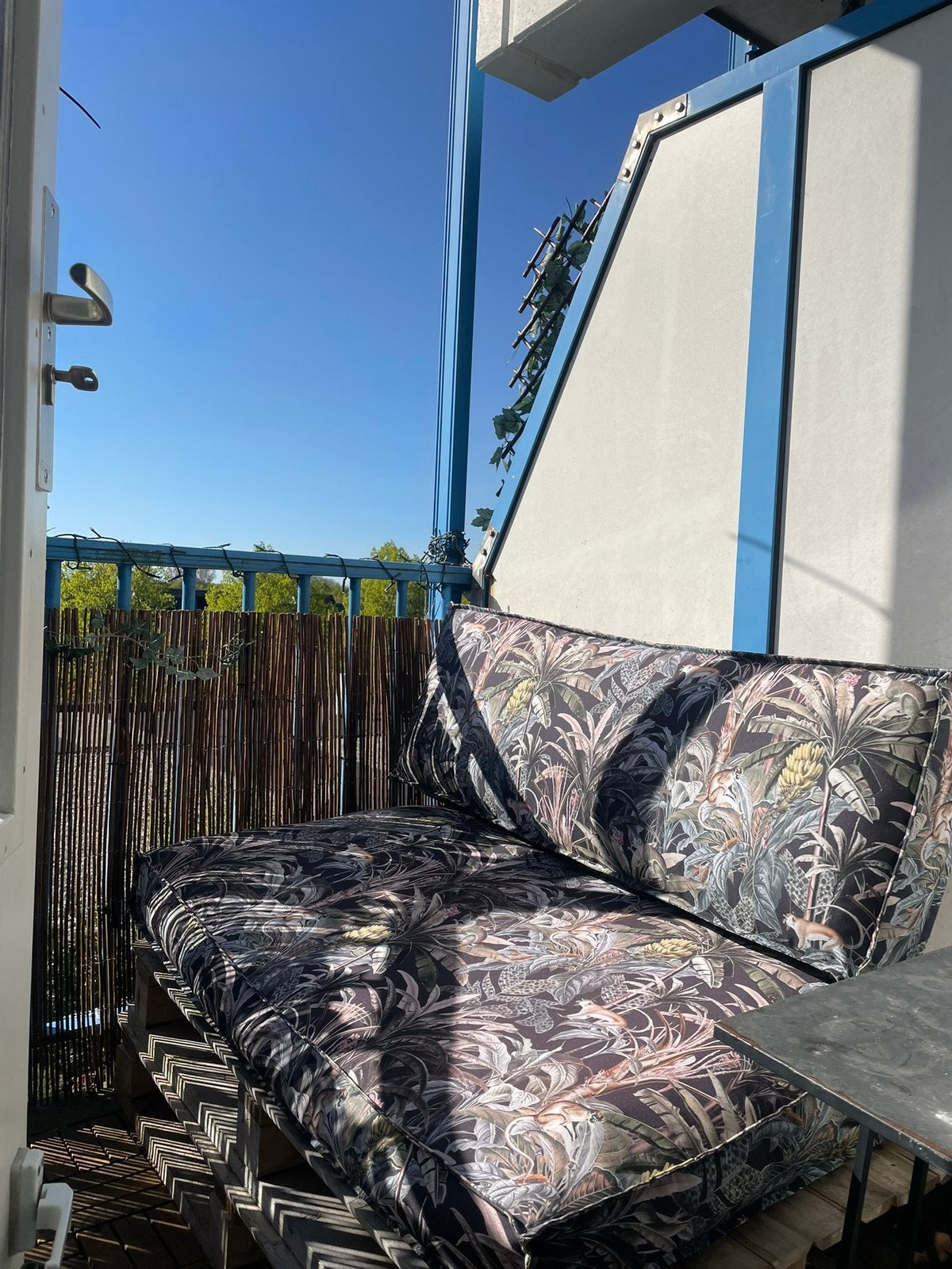 Palletkussens met print, Tuin en Terras, Ophalen, Zo goed als nieuw