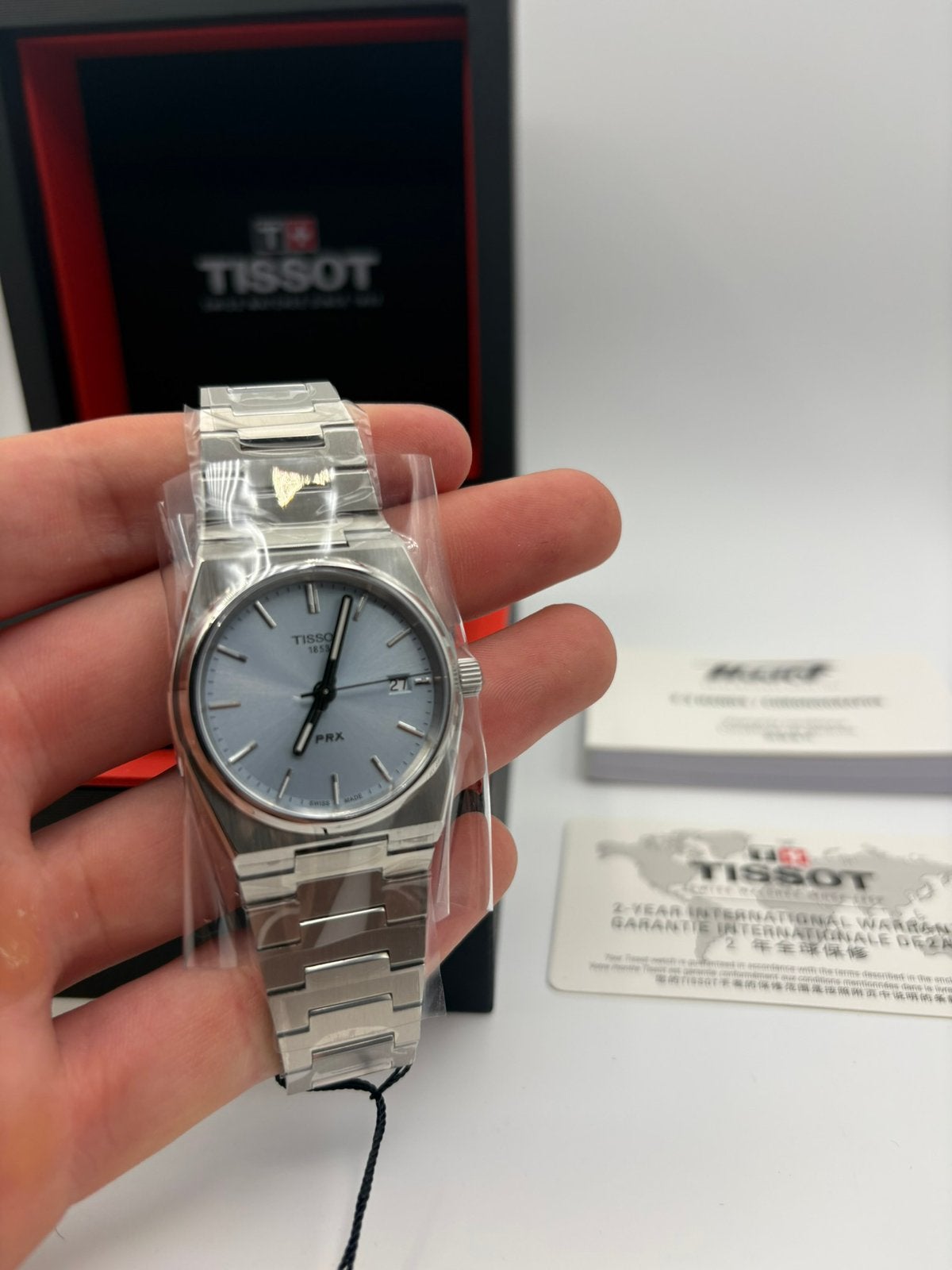 Tissot PRX Full Set, Ophalen of Verzenden, Zo goed als nieuw, Blauw, Android