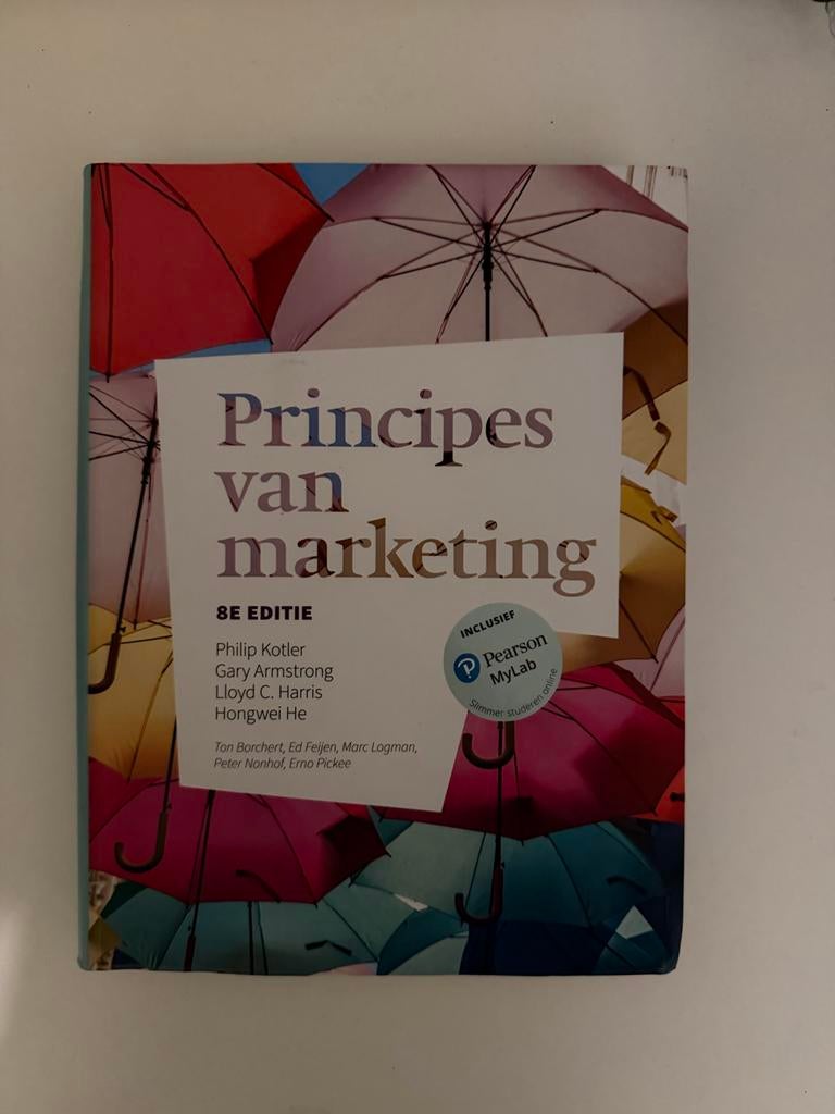 Principes van Marketing - 8e editie, Ophalen of Verzenden, Zo goed als nieuw, Economie en Marketing