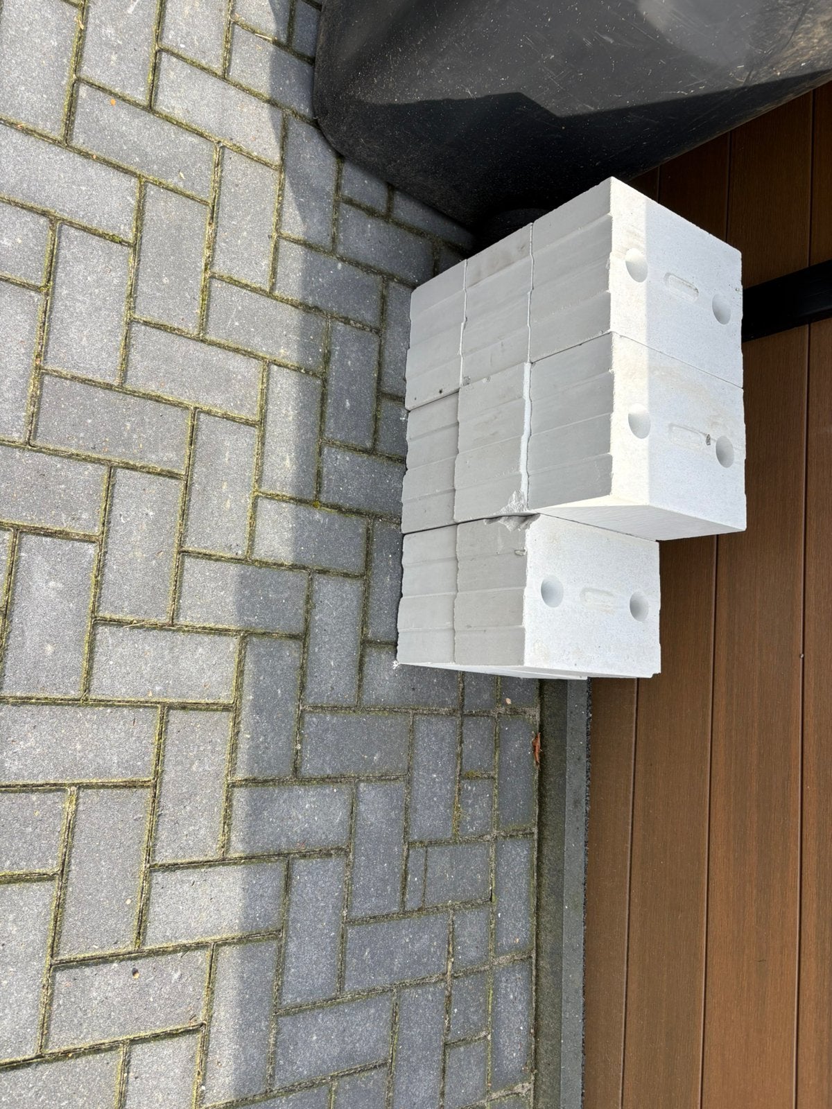 8 kalkzandsteen blokken groot gratis, Ophalen, Zo goed als nieuw, Kalkzandstenen