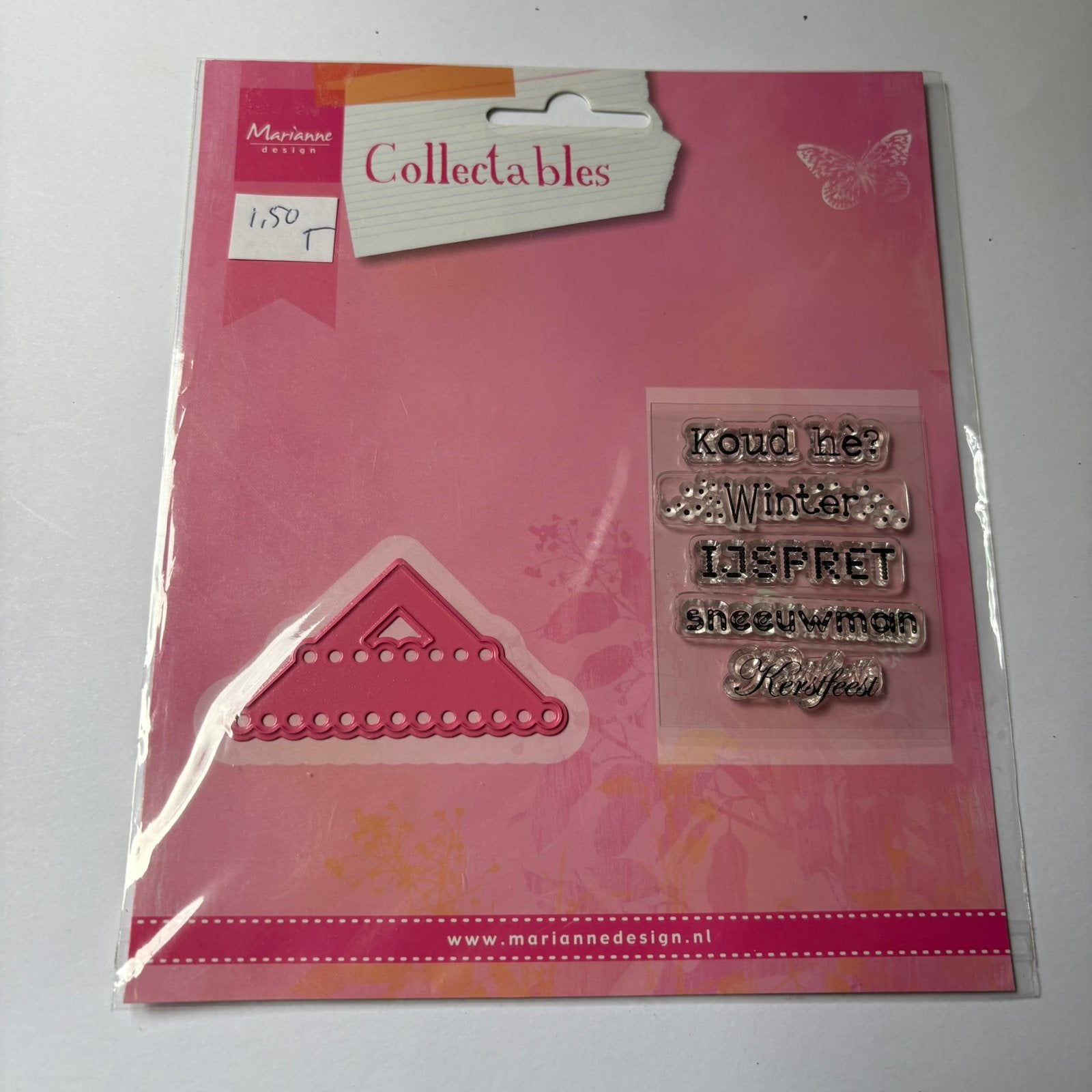 Marianne design snijmal hoek met stempel winter, Ophalen of Verzenden, Zo goed als nieuw, Overige thema's, Pons of Mal