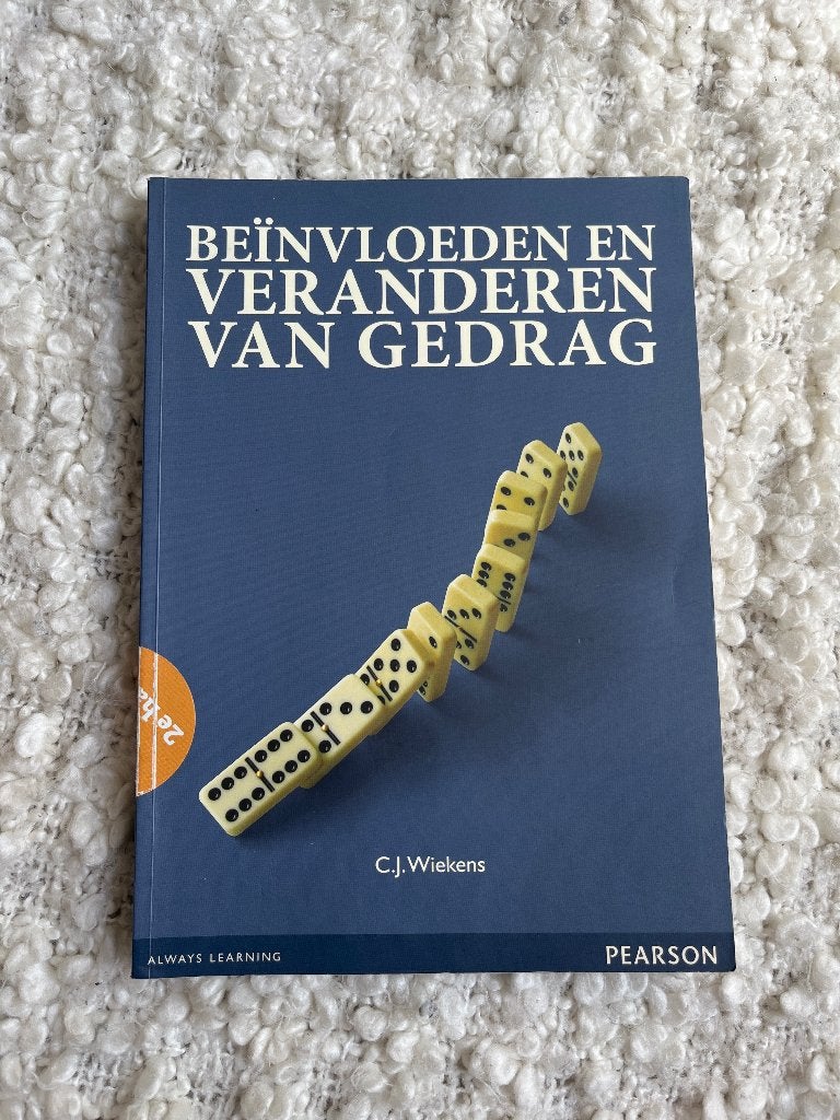 Beïnvloeden en veranderen van gedrag, Boeken, Studieboeken en Cursussen, C. J. Wiekens, Zo goed als nieuw, Alpha, HBO