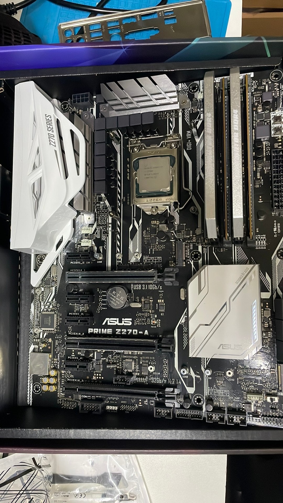 Asus prime Z290-A + i7 7700k en 32gb ddr4, Computers en Software, Moederborden, Ophalen, Gebruikt, Intel, DDR4