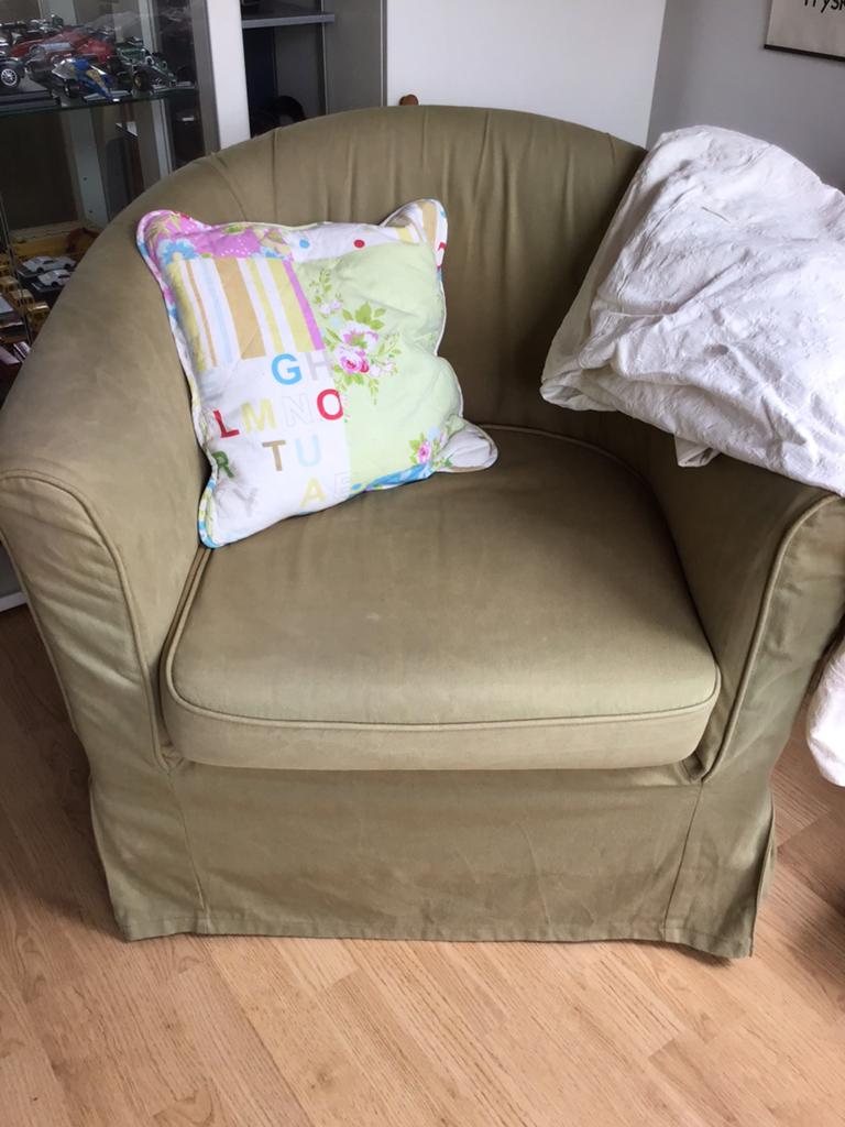 IKEA TULLSTA!Fijne Stevige Fauteuil & 2 Wasbare Hoezen.Sámen, Huis en Inrichting, Fauteuils, Ophalen, Zo goed als nieuw, 75 tot 100 cm