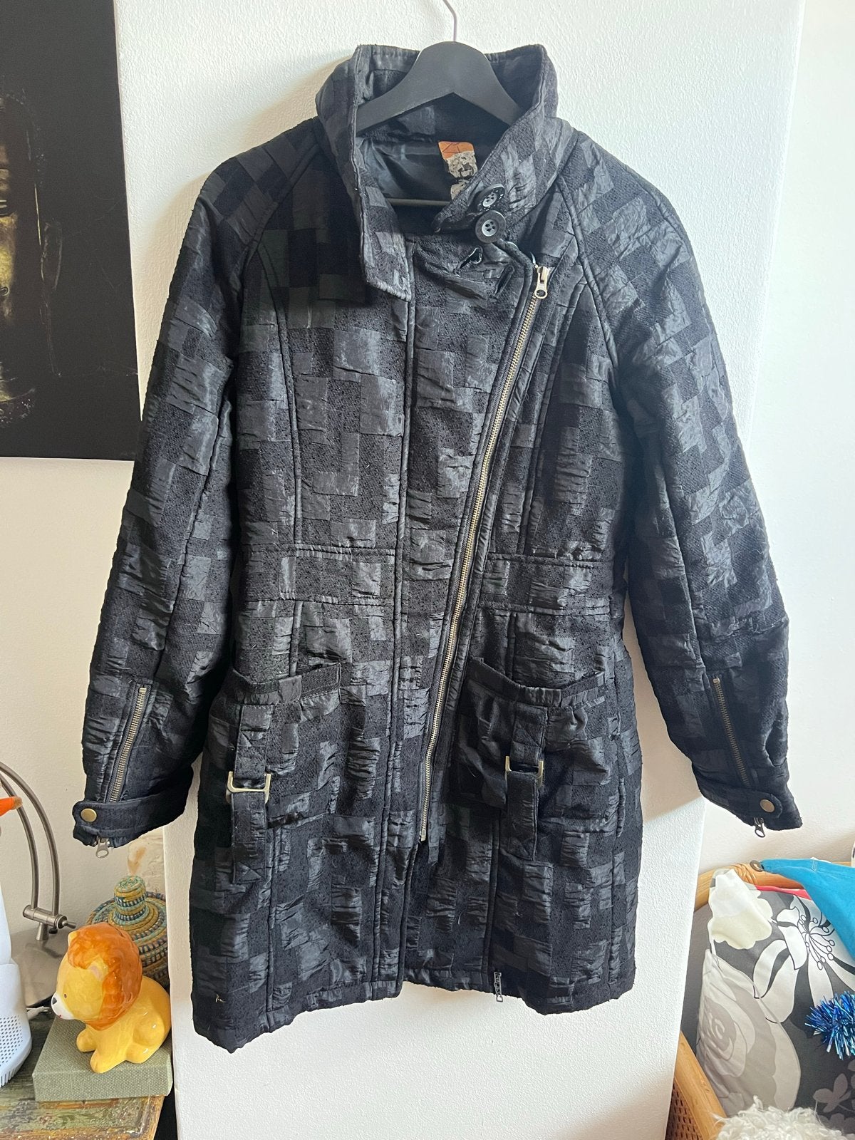 Desigual Zwarte Jas Maat 38 - valt als een S, Ophalen of Verzenden, Zo goed als nieuw, Maat 38/40 (M), Zwart