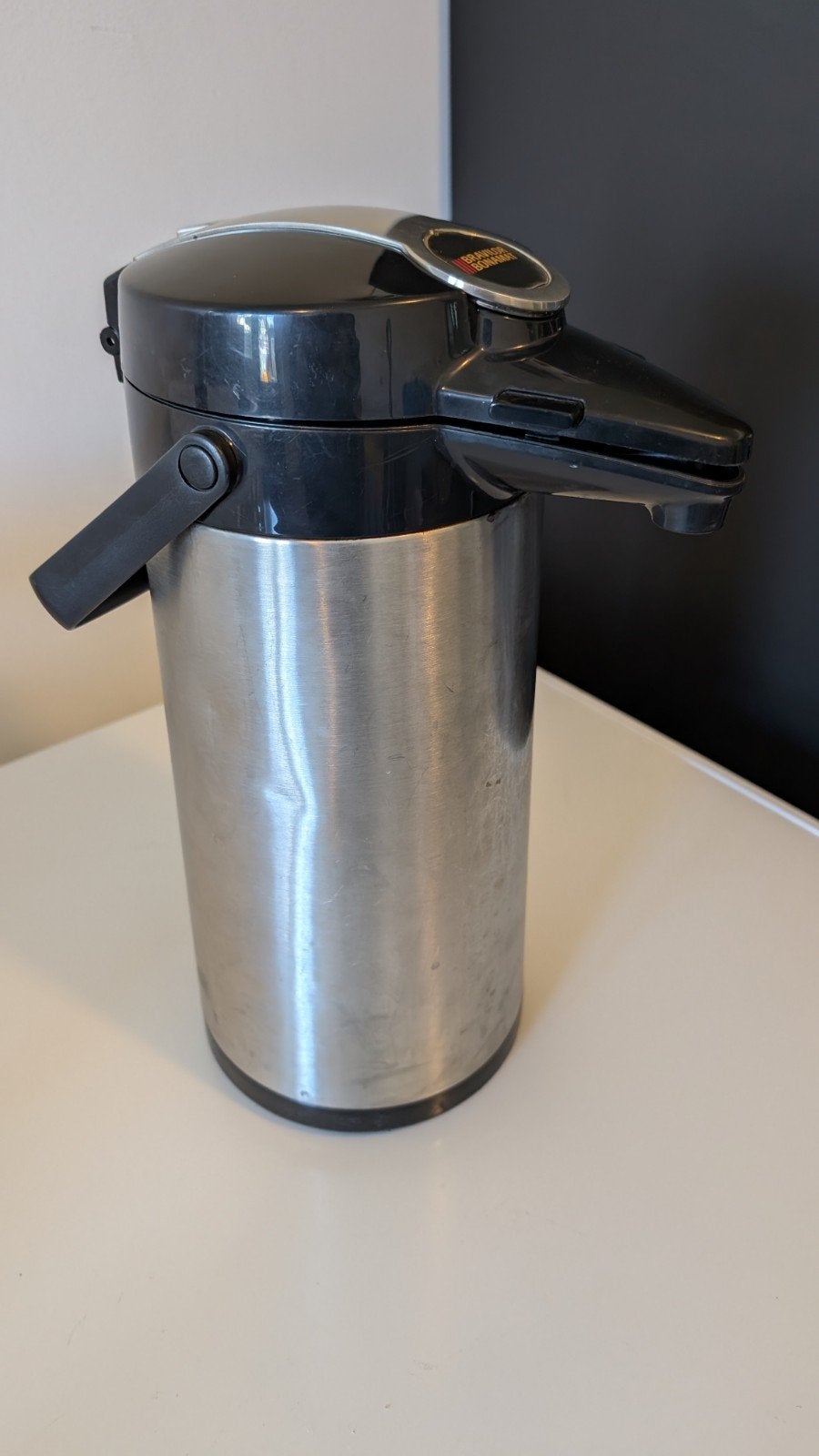 isoeerkan, thermoskan met pomp, Ophalen, Gebruikt