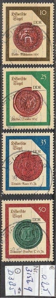 DDR Lakzegels Michel 3156-9 Nr.D385g, Verzenden, DDR, Gestempeld