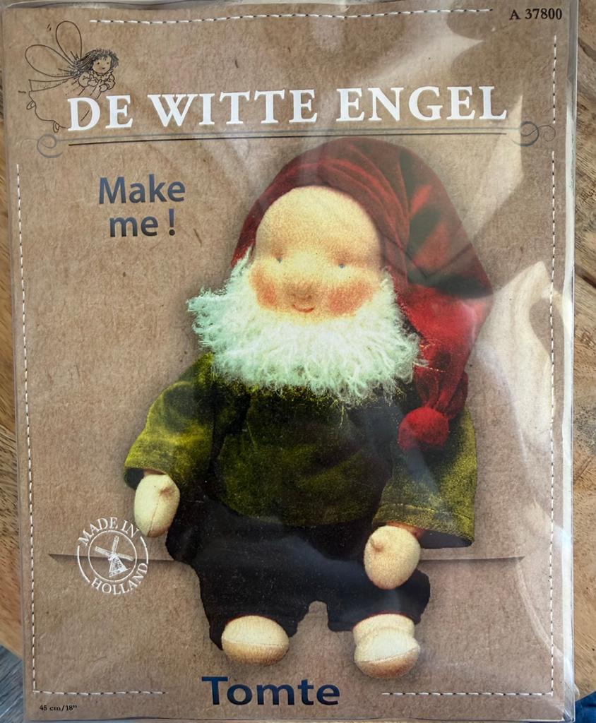 Antroposofisch:  Witte Engel  'Make me!' knutselpakket Tomte, Fantasie, Textiel, Nieuw, Meerkleurig