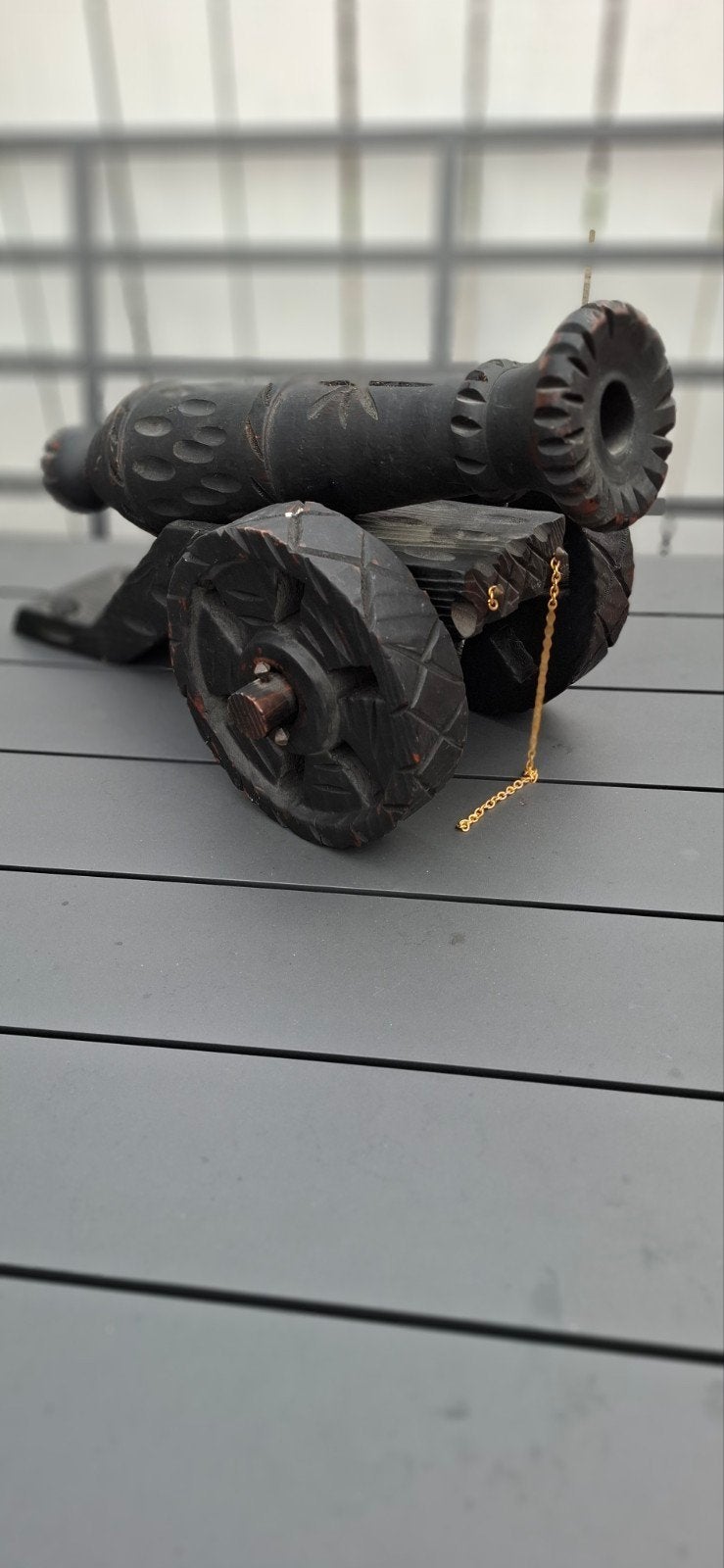 houten kanon, Ophalen