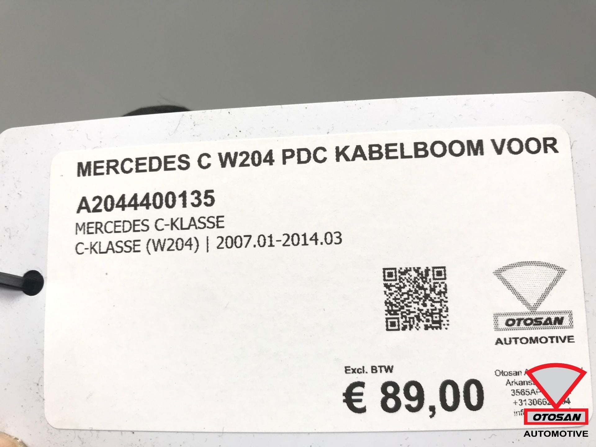 Mercedes C Klasse W204 PDC Kabelboom Voor A2044400135, Gebruikt, Mercedes-Benz AG, Mercedes-Benz, Ophalen of Verzenden