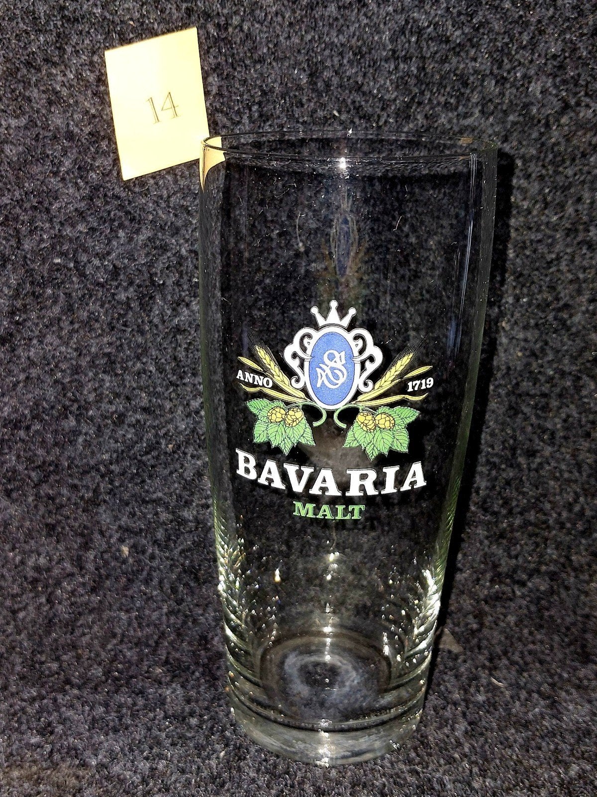 Bavaria Malt glas met groene opdruk, Ophalen of Verzenden, Overige merken, Groen, Glas