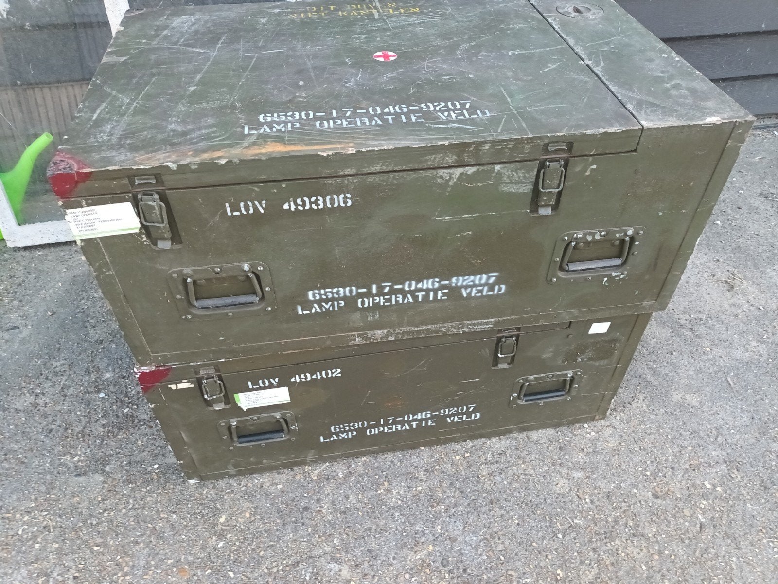 Militaire kisten voor operatielampen, Ophalen, Kist of Geocache, Nvt, Nederland