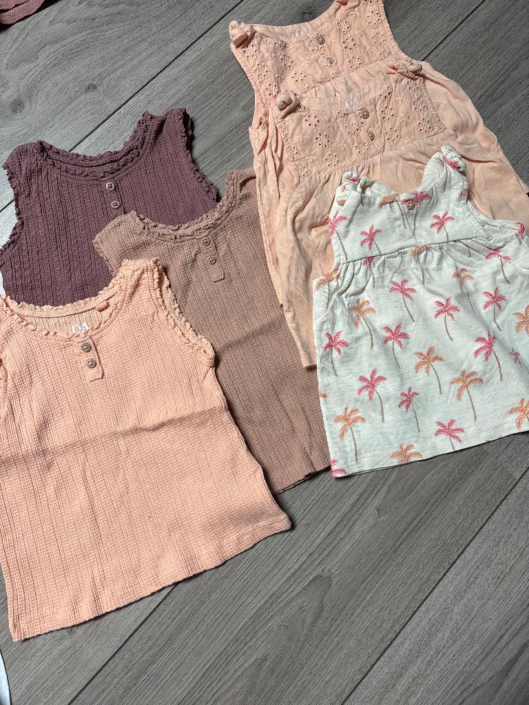 Meisjes zomer kleding maat 74 en rompers 74/80, Ophalen of Verzenden, Gebruikt, Meisje, Overige typen