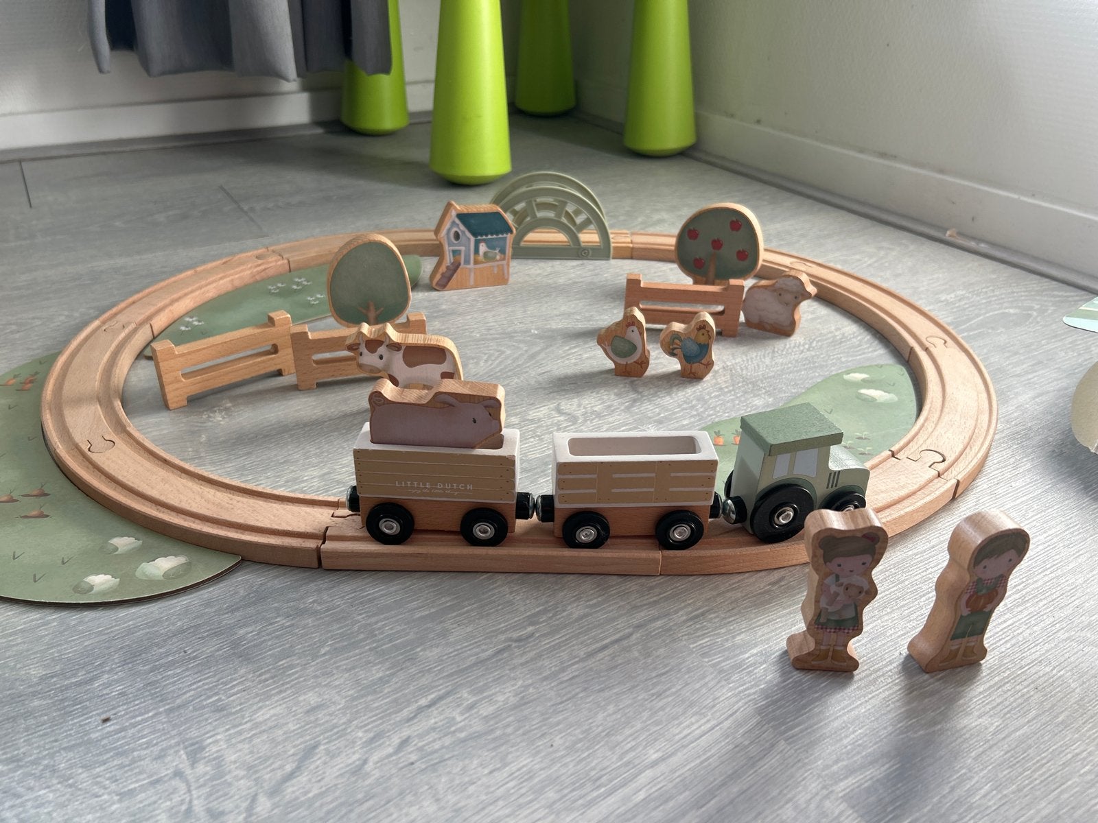 Little Dutch Treinset Houten Boerderij - Zo goed als nieuw, Ophalen of Verzenden, Zo goed als nieuw