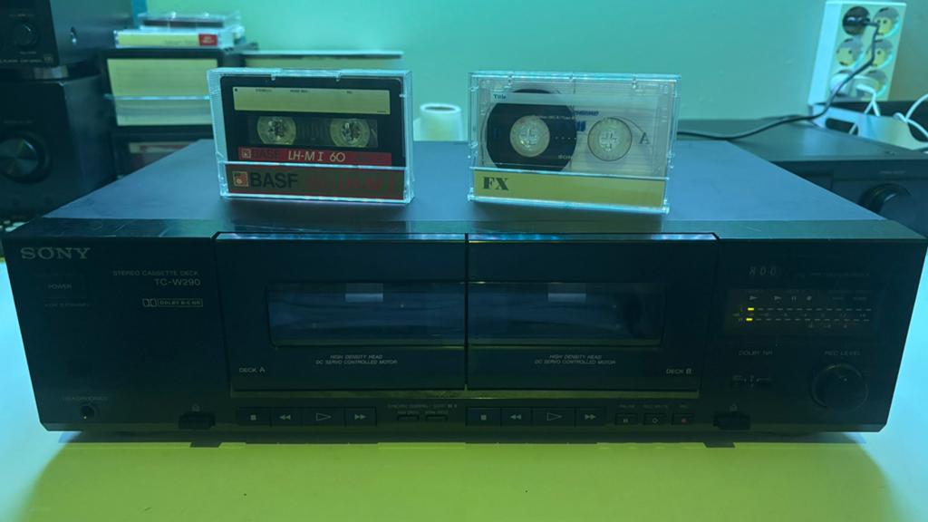 Sony TC-W290 Cassettedeck, Ophalen of Verzenden, Dubbel, Sony, Tiptoetsen