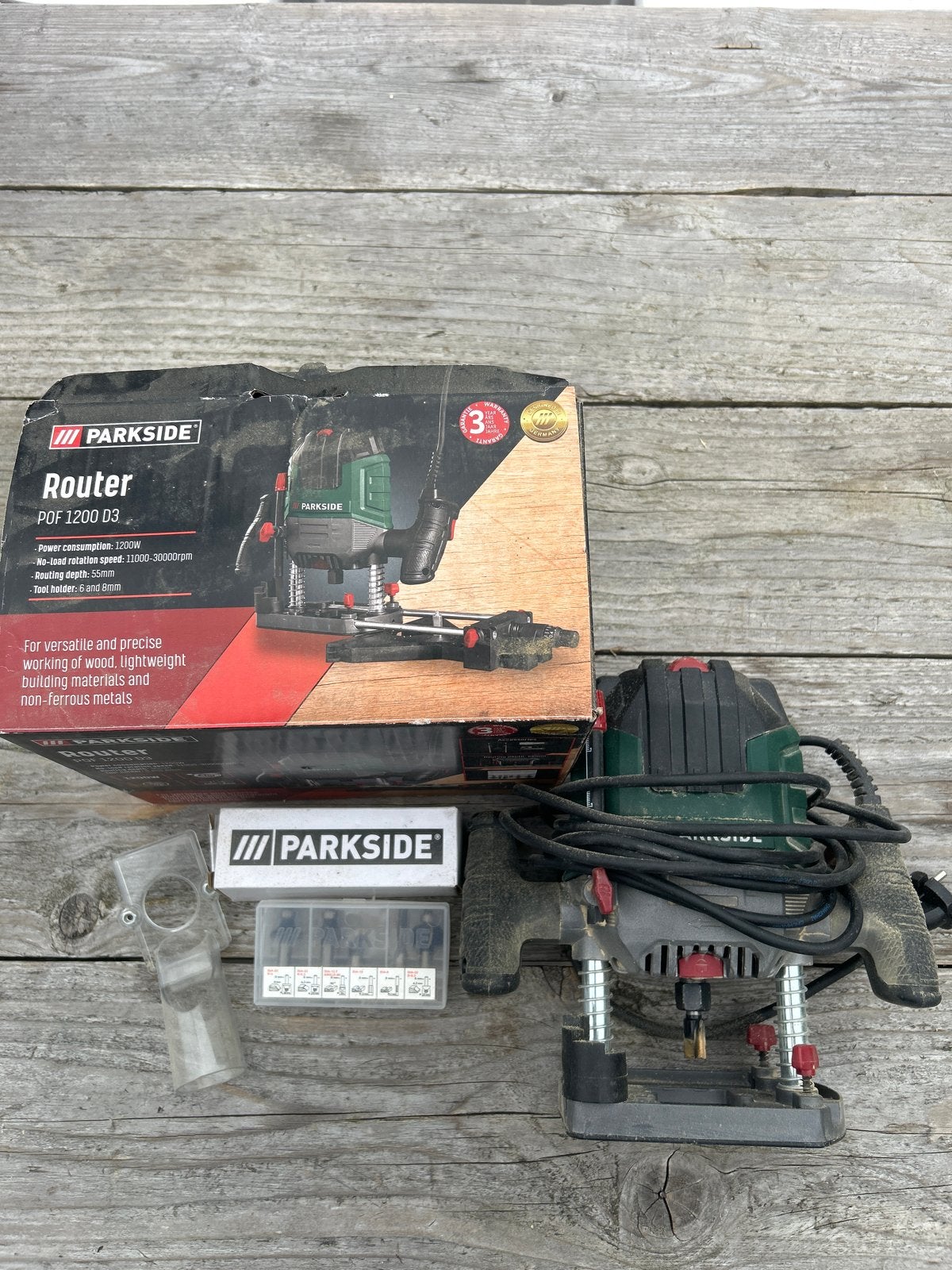 Parkside Bovenfrees POF 1200 D3 - Zo goed als nieuw, Doe-het-zelf en Verbouw, Gereedschap | Freesmachines, Ophalen, Zo goed als nieuw