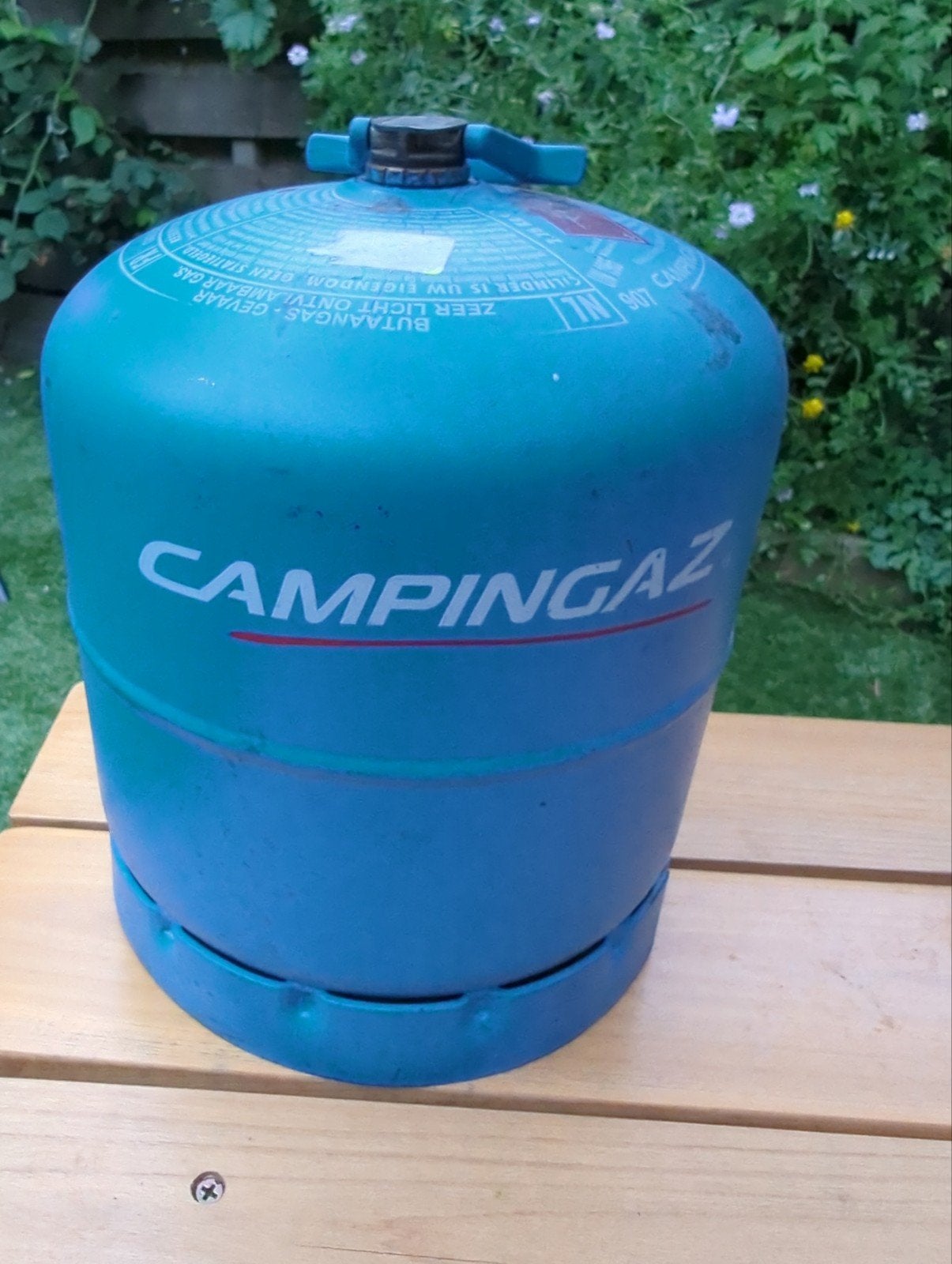 Lege Campingaz gasfles 907 butaangas (statiegeld), Caravans en Kamperen, Ophalen, Gebruikt