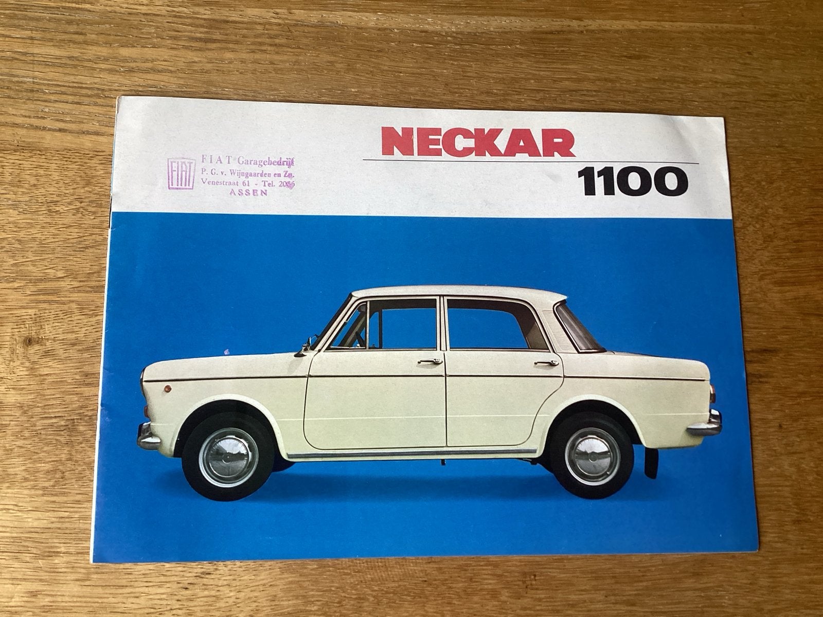 Neckar 1100 Fiat brochure, Ophalen of Verzenden, Gelezen