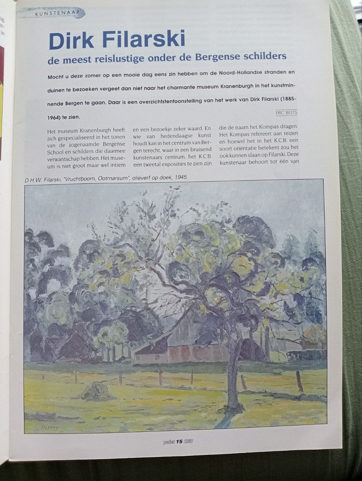 Dirk Filarski Bergense School artikel 3 x A4, Ophalen of Verzenden