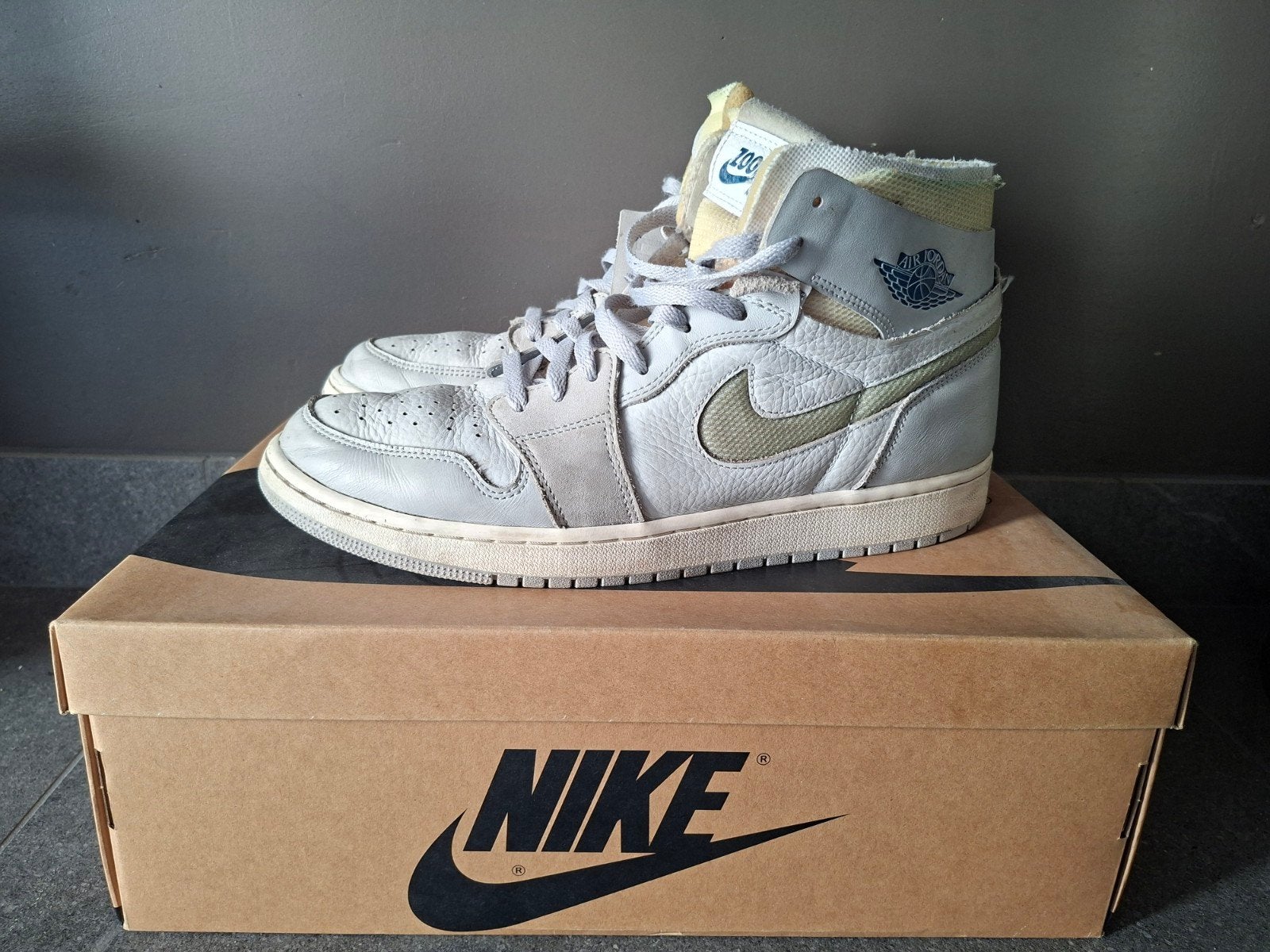 Air Jordan 1 High Zoom CMFT 2 - Maat 47.5 met doos, Ophalen of Verzenden, Gedragen, Nike Jordan, Sneakers of Gympen