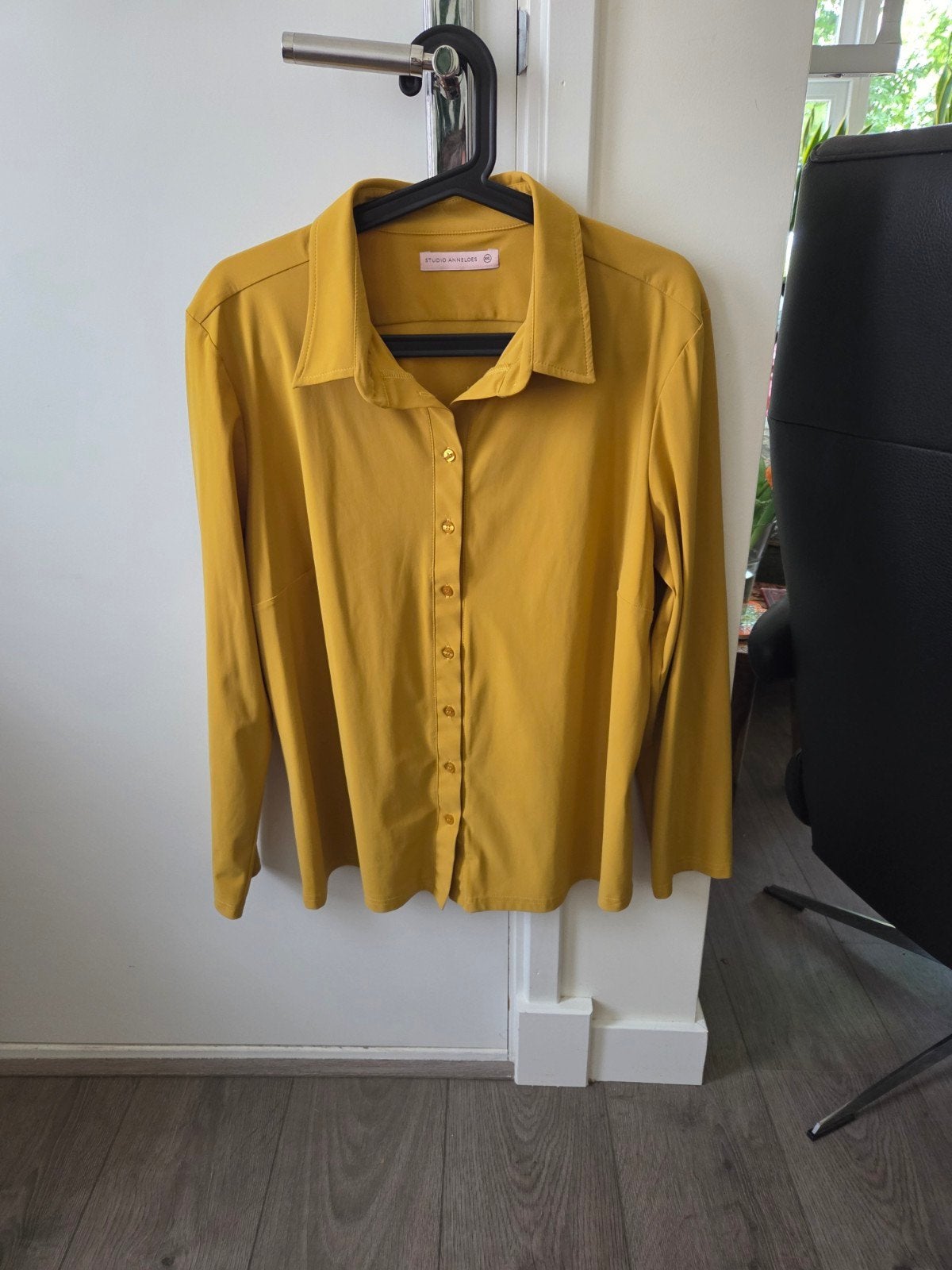 Okergele studio anneloes blouse, Studio Anneloes, Geel, Maat 46/48 (XL) of groter, Nieuw