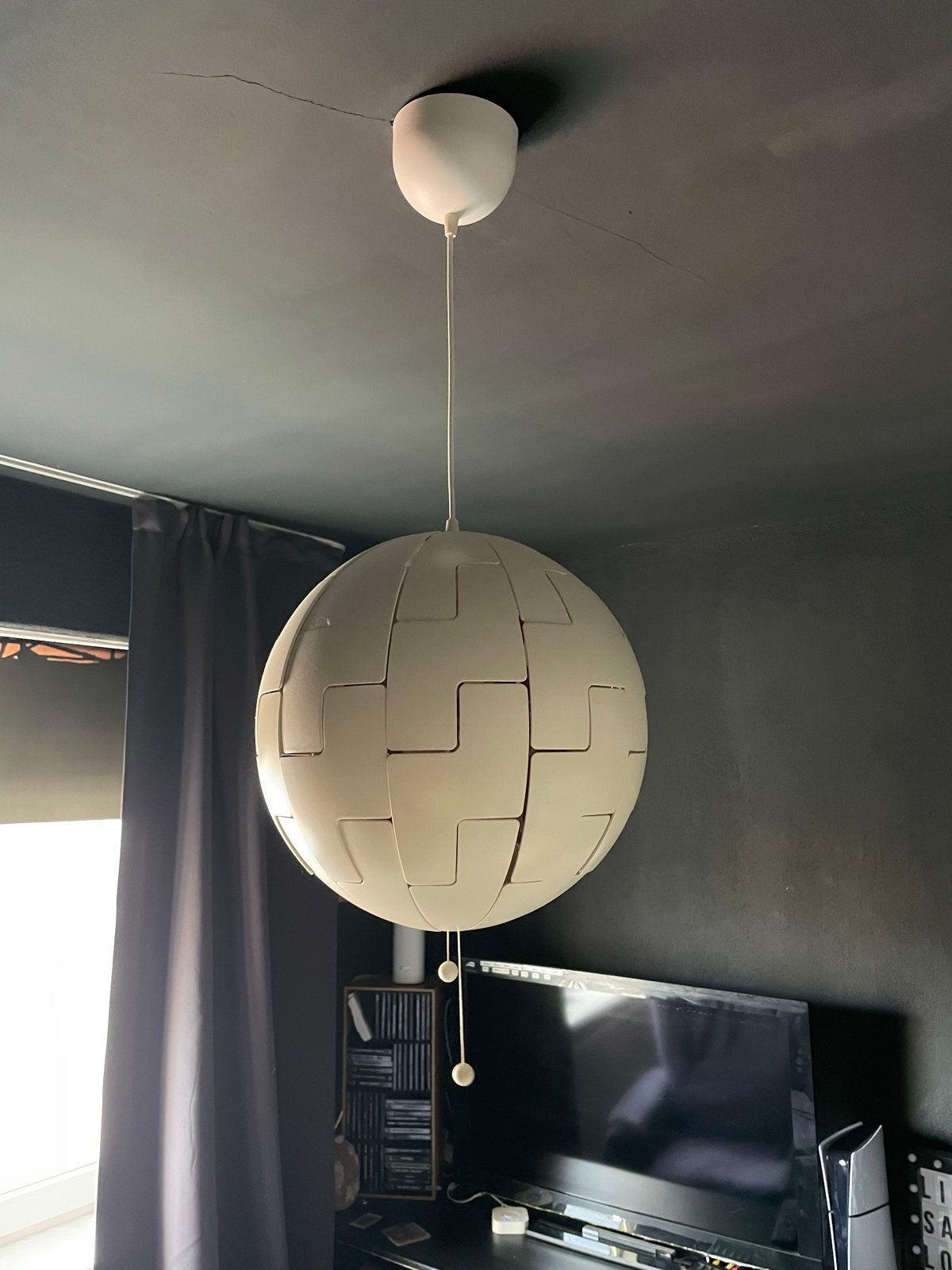 IKEA PS 2014 Hanglamp – Wit, Verstelbaar Design, Ophalen of Verzenden, Zo goed als nieuw, Kunststof, 50 tot 75 cm