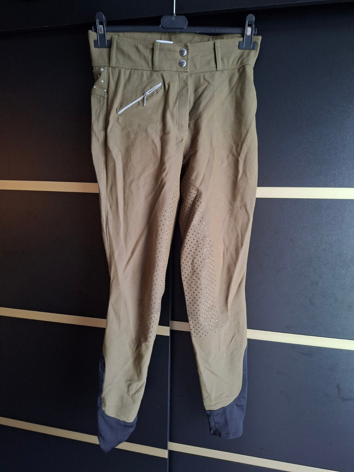 rijbroek horze 38 Kaki, Dieren en Toebehoren, Paardrijkleding, Dressuur, Zo goed als nieuw, Met stretch, Dames